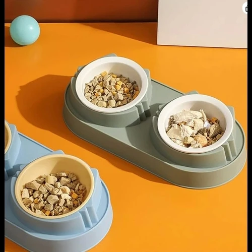 Mikopet Çift Bölmeli Mama ve Su Kabı - Resim 5