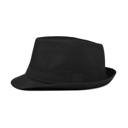 Çocuk Boy Siyah Kumaş Fötr Şapka Gösteri Şapkası Michael Jackson Şapkası 54 No - Resim 4