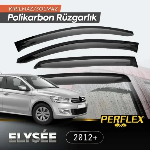 Perflex Polikarbon Kırılmaz Rüzgarlık V2 Düz Citroen C-Elysee 2012+ ürün görseli 1