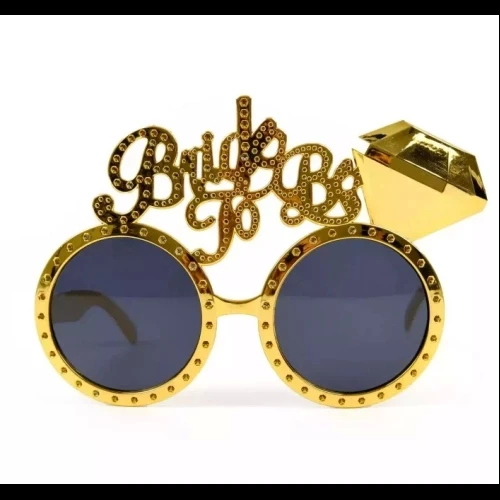 Altın Renk Bride To Be Yazılı Gelin Gözlüğü - Resim 2