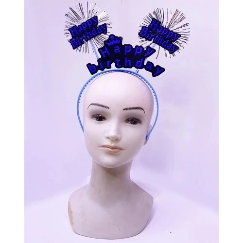 Happy Birthday Neon Mavi Doğum Günü Tacı ürün görseli 1
