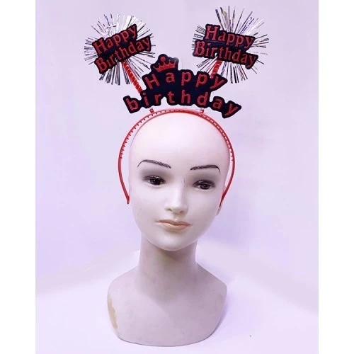 Happy Birthday Neon Kırmızı Doğum Günü Tacı ürün görseli 1