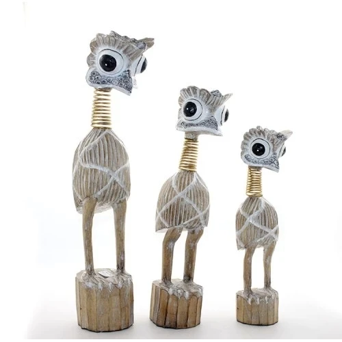 Ahşap 3'lü Emu Kuşu Seti ürün görseli 1