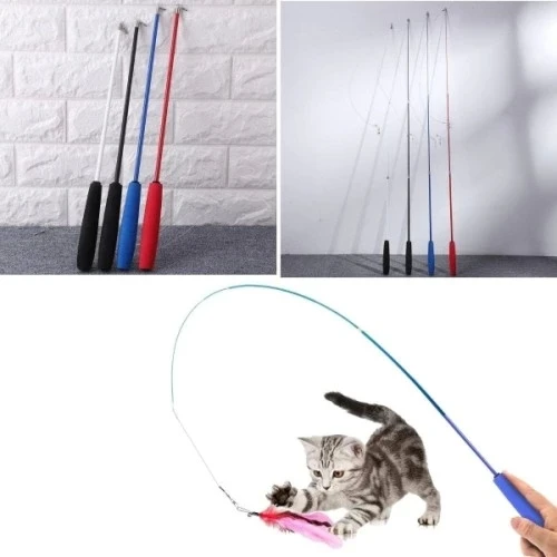 Teleskopik Zilli Ve Tüylü Kedi Oyuncağı - Resim 3