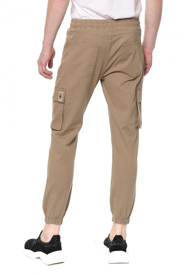 Erkek Beli Ve Paçası Lastikli Bağcıklı Yan Cepli Rahat Spor Jogger Pantolon - 9