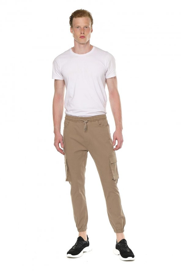 Erkek Beli Ve Paçası Lastikli Bağcıklı Yan Cepli Rahat Spor Jogger Pantolon - 10