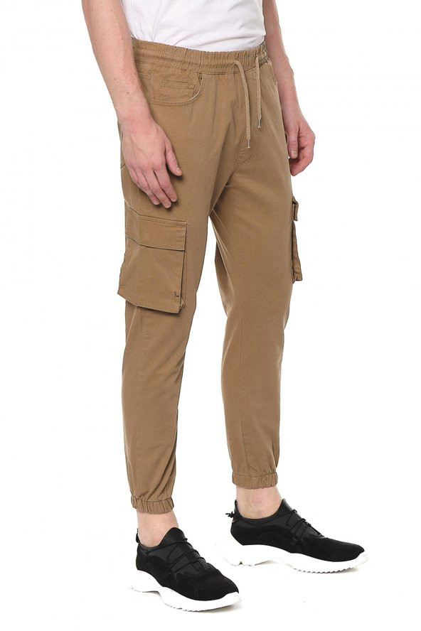 Erkek Beli Ve Paçası Lastikli Bağcıklı Yan Cepli Rahat Spor Jogger Pantolon - 11
