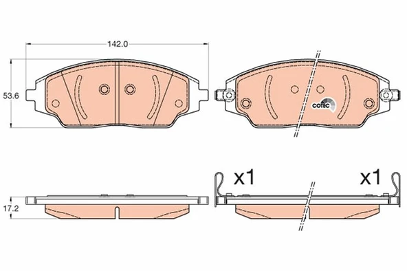 ÖN BALATA CHEVROLET AVEO SEDAN 1.2-1.4-1.6-1.3D 11 AVEO HB 1.2-1.2 LPG-1.4-1.6-1.3 11 14 JANT