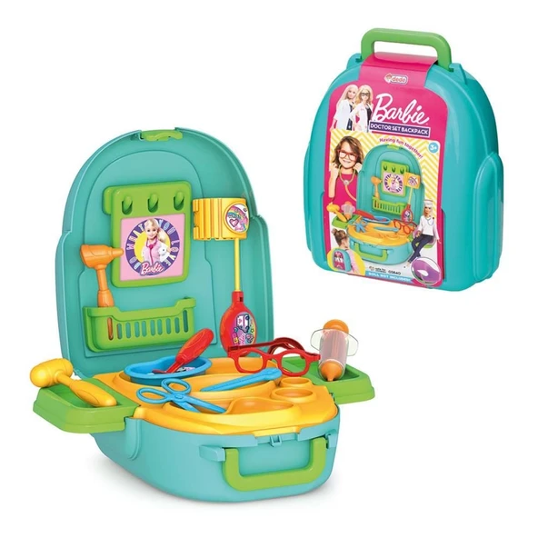 03840 BARBİE DOKTOR SET SIRT ÇANTASI -FEN - 2