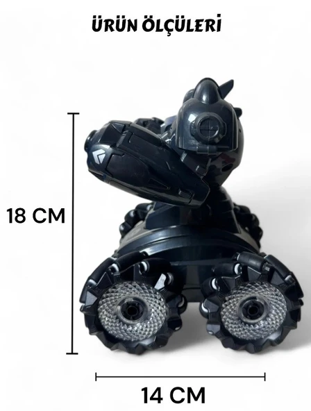 Kumandalı Işıklı Mermi Ve Buhar Atan Robot Araba Oyuncak Robot - 5