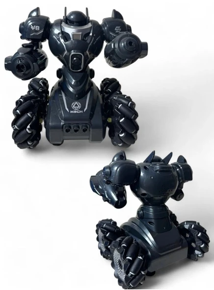 Kumandalı Işıklı Mermi Ve Buhar Atan Robot Araba Oyuncak Robot - 2