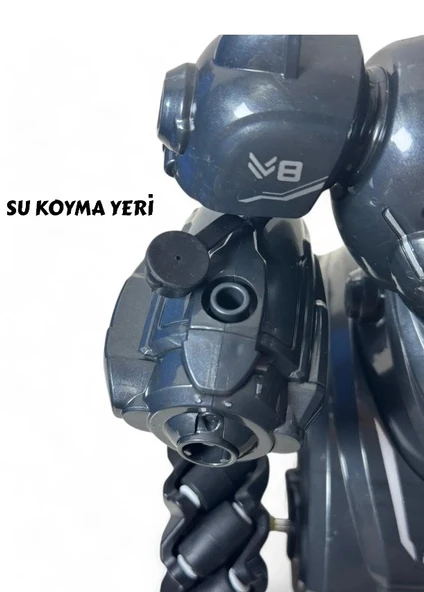 Kumandalı Işıklı Mermi Ve Buhar Atan Robot Araba Oyuncak Robot - 3