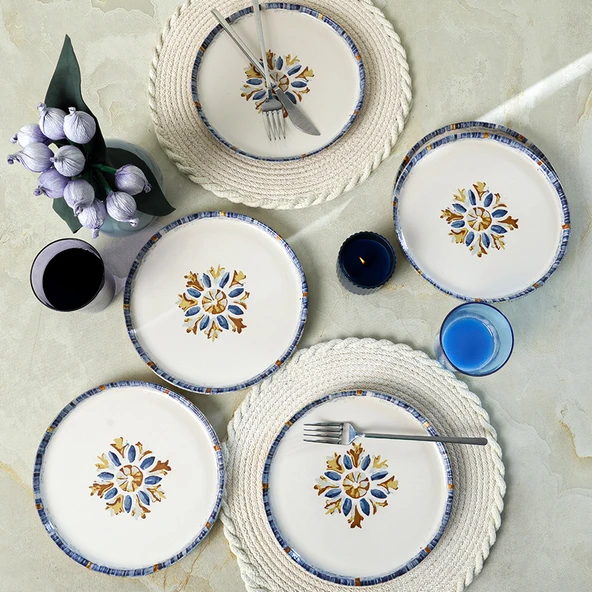 Keramika Sapphire  Nordıc Pasta Tabağı 22 Cm 6 Adet 22746