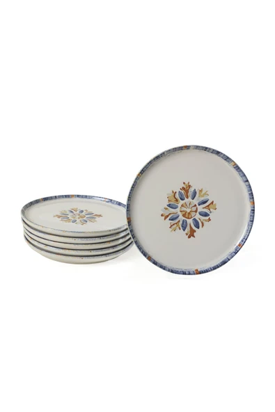 Keramika Sapphire  Nordıc Pasta Tabağı 22 Cm 6 Adet 22746 - Resim 5