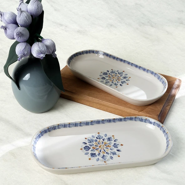 Keramika Sapphire Noyan Kayık Tabak 26 Cm 2 Adet 22745