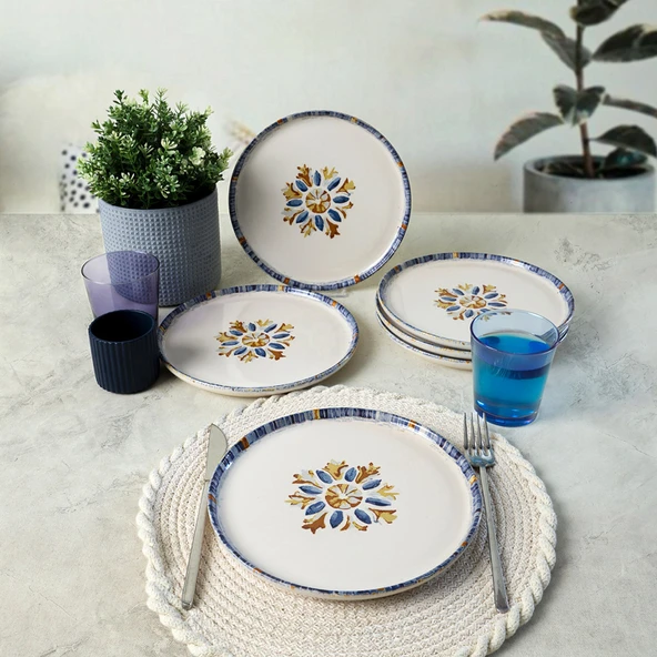 Keramika Sapphire  Nordıc Pasta Tabağı 22 Cm 6 Adet 22746 - 3