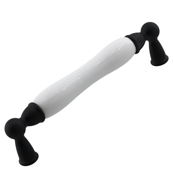 Domaniç Porselen Mat Siyah Kulp 128 mm Mobilya Çekmece Mutfak Dolabı Dolap Kapak Kulplar Kulb Kulp - Resim 3
