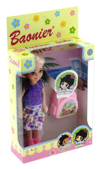 Baonier Mor Çiçek Elbiseli Bebeğim Seyahatte - 5
