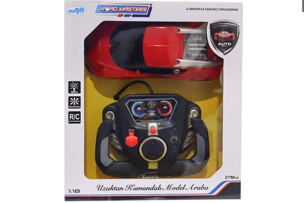 Uzaktan Kumandalı Şarjlı Bugatti Benzeri Kırmızı Araba - 4
