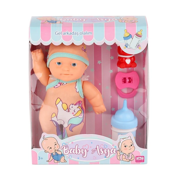 7008 Biberonlu Bebek Baby Asya -Asya Oyuncak - 2