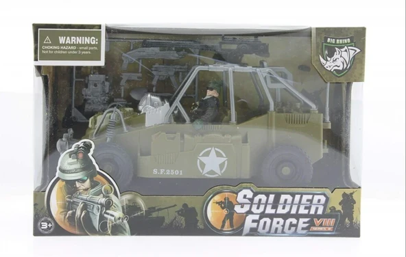 Combat Force Figür ve Askeri Buggy - Resim 3