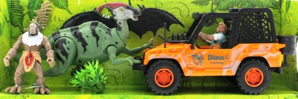 Dinozor Avcısı Jeepli Oyun Seti