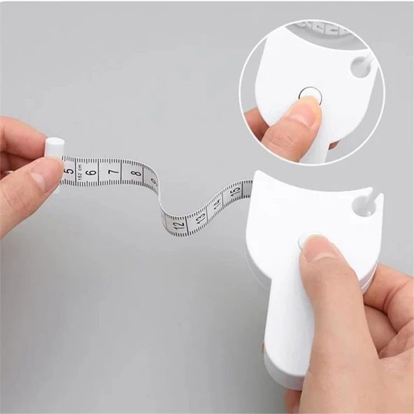 Baş Ve Vücut, Kafa Çevresi Ölçüm Aleti Bel Ölçme Metresi Mezura Terzi Ölçü Metresi Ergonomik - 3