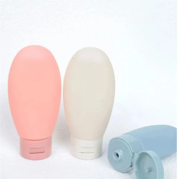 3 Adet Seyahat Tipi Doldurulabilir Krem Şampuan Duş Jeli Sprey Losyon Şişe Seti Krem Kutusu 60 ml - 2