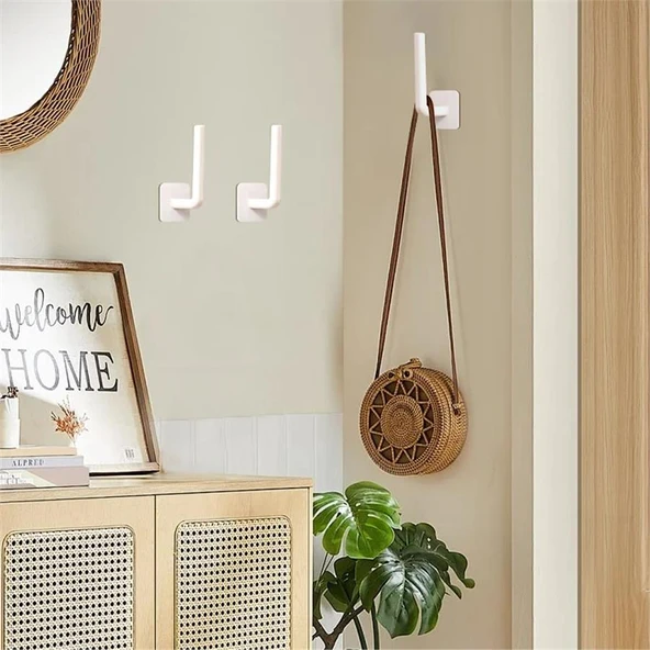 1 Adet Yapışkanlı L Şeklinde Havlu Askısı Mutfak Banyo Takı Kupa Kapak Bardak Duvar Askısı - 6