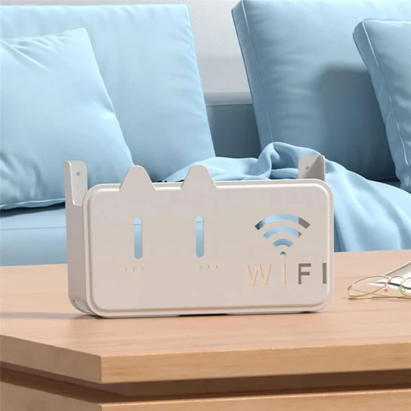 Siyah Polikarbon Wifi Kutusu Kedi Desenli Duvar Asılabilir Sigorta Ve Modem Saklama Kutusu 25x15x6 cm - 5