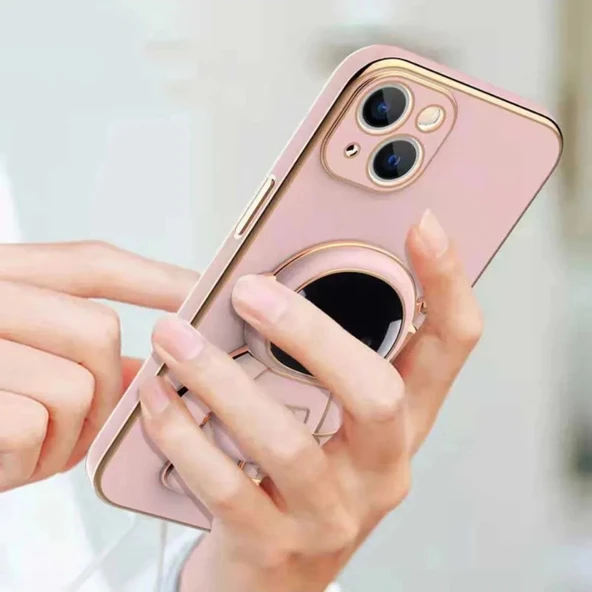 Pembe Masa Üstü Sevimli Astronot Standı Telefon Tutucu Yapışkan Özelliği Telefon Kılıfına Yapıştırılabilir - 6