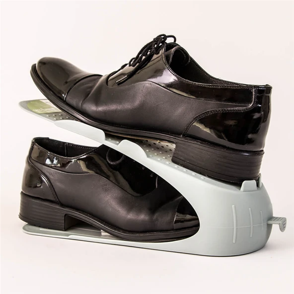 Ayakkabı Rampası Portatif 2 Adet Ayakkabılık Düzenleyici Yer Kaplamaz Ayakkabı Rampası - 5