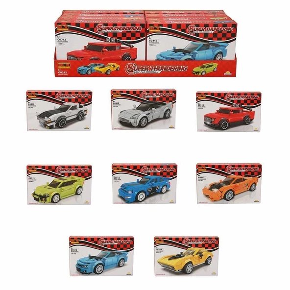 BLX Racing Yarış Arabaları Mini Lego - 1 Adet Stokta Olan Gönderilir