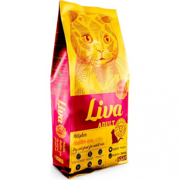 Liva Kuzu Etli Yetişkin Kedi Maması 15 kg