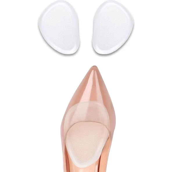 Ayakkabı Kaydırmaz Şeffaf Jel Silikon Kendinden Yapışkanlı Ped Yıkanabilir Topuklu Ayakkabı Tabanı - Resim 2