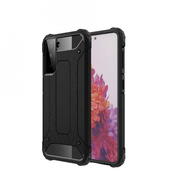 Galaxy S21 Plus Kılıf Hybrid Zırh Silikon - 10