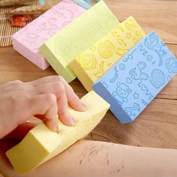 Vücut Kesesi Peeling Etkisi Lif Ölü Deri Giderici Yeşil Banyo Süngeri - 8