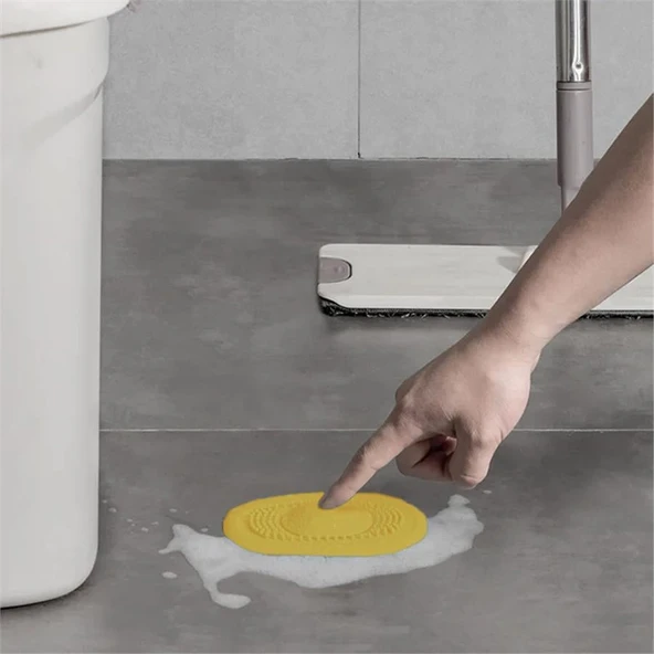 2 Adet Kademeli Lavabo Tıkacı Silikon Lavabo Gider Tıpası Koku Önleyici Gider Kontrol Tıpası Sarı - Resim 3
