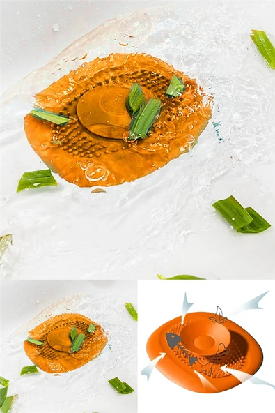 2 Adet Kademeli Lavabo Tıkacı Silikon Lavabo Gider Tıpası Koku Önleyici Gider Kontrol Tıpası Turuncu ürün görseli