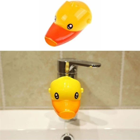 Musluk Uzatıcı El Yıkama Alışkanlığı Kazandırma Aparatı Musluk Uzatma Başlığı Ördek Figürlü - 5