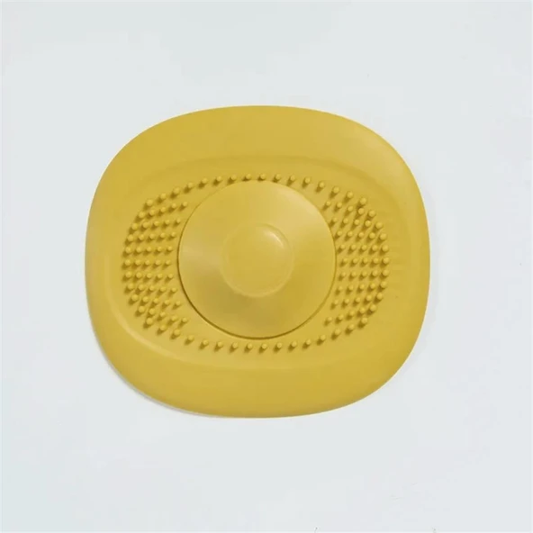 2 Adet Kademeli Lavabo Tıkacı Silikon Lavabo Gider Tıpası Koku Önleyici Gider Kontrol Tıpası Sarı - Resim 7