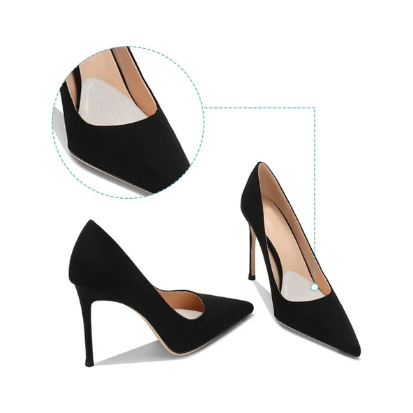 Ayakkabı Kaydırmaz Şeffaf Jel Silikon Kendinden Yapışkanlı Ped Yıkanabilir Topuklu Ayakkabı Tabanı - Resim 3