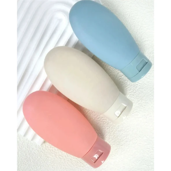 3 Adet Seyahat Tipi Doldurulabilir Krem Şampuan Duş Jeli Sprey Losyon Şişe Seti Krem Kutusu 60 ml - 4