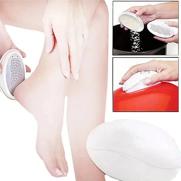Ped Egg Ayak Rendesi Topuk Nasır Temizleyici Ergonomik Ayak Bakım Törpüsü Pratik Kullanım - 3