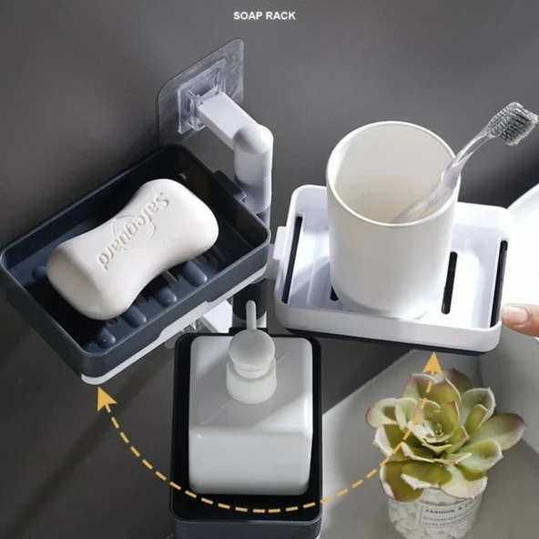 4 Katlı Pratik Katmanlı Banyo Organizer Standı Fonksiyonel Raflı Düzenleyici Plastik Raf Sistemi - 4