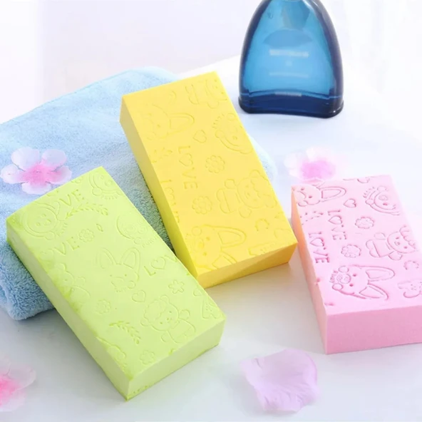 Vücut Kesesi Peeling Etkisi Lif Ölü Deri Giderici Yeşil Banyo Süngeri - 5