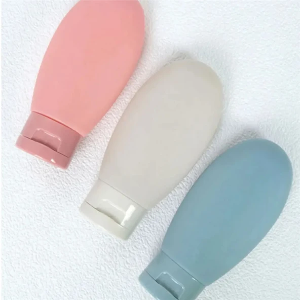 3 Adet Seyahat Tipi Doldurulabilir Krem Şampuan Duş Jeli Sprey Losyon Şişe Seti Krem Kutusu 60 ml - 7