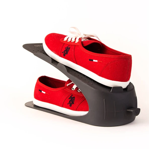 Ayakkabı Rampası Portatif 2 Adet Ayakkabılık Düzenleyici Yer Kaplamaz Ayakkabı Rampası - 4