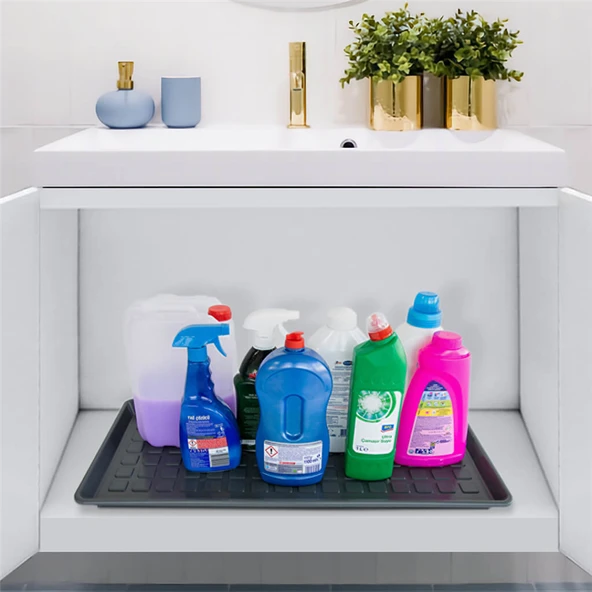 Ayakkabı Tepsisi 71x35 cm Plastik Ayakkabı Standı Polipropilen Zemin Koruyucu Ayakkabılık - 6