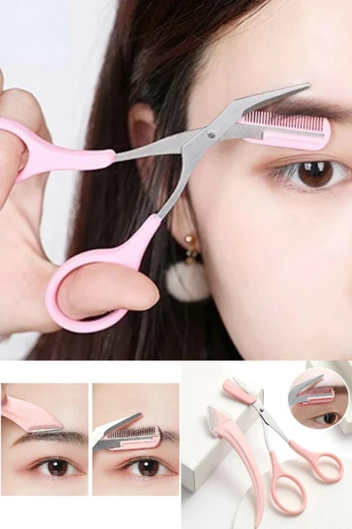 Kaş Tarağı (USTURA MEVCUT DEĞİLDİR) Yedek Kaş Makası Plastiği Pratik Kaş Bıyık Tüy Alma Epilasyon ürün görseli 1